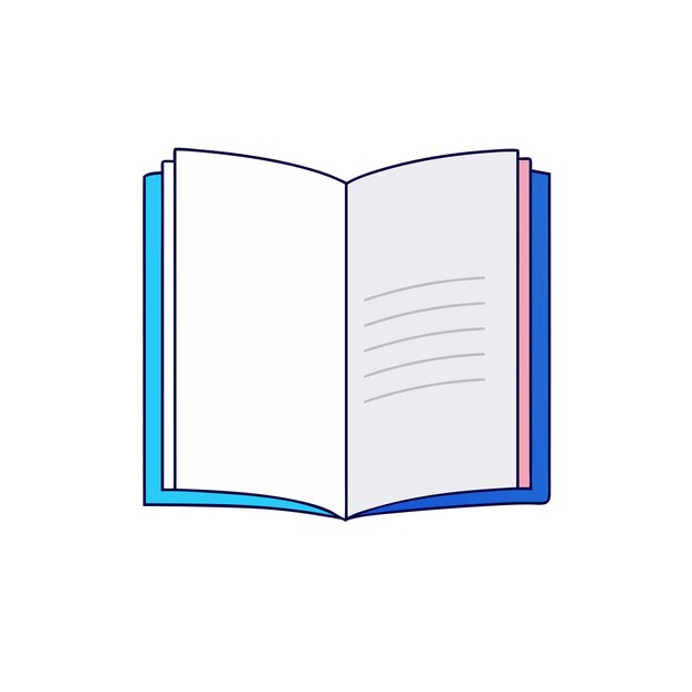Ilustración vectorial minimalista en blanco de la revista