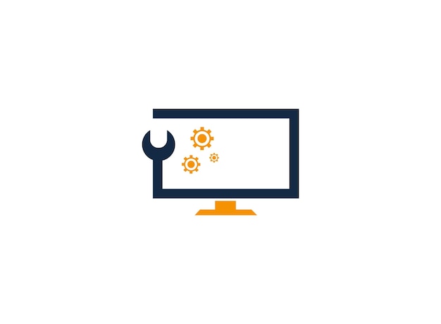 Una ilustración vectorial minimalista de una computadora portátil con líneas limpias y gradientes sutiles