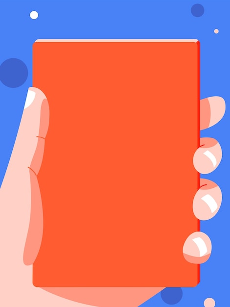 Ilustración vectorial minimalista de mano y libro