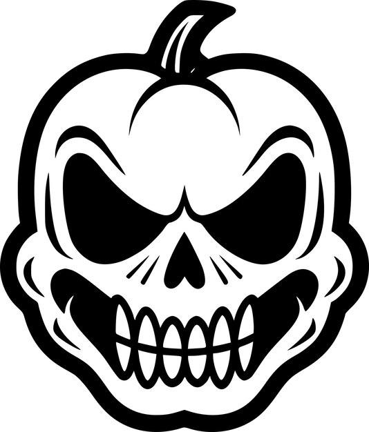 Vector ilustración vectorial minimalista y plana del logotipo de halloween