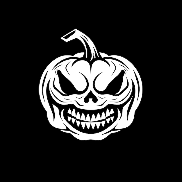 Vector ilustración vectorial minimalista y plana del logotipo de halloween