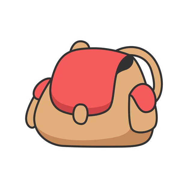 Ilustración vectorial de una mochila aislada sobre un fondo blanco