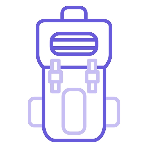 Ilustración vectorial de la mochila del ejército