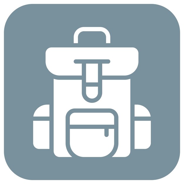 Ilustración vectorial de la mochila del ejército