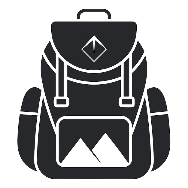 Ilustración vectorial de la mochila de senderismo