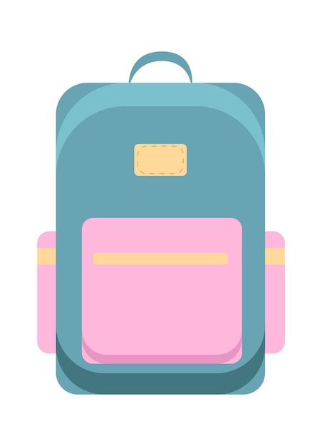 Ilustración vectorial de la mochila de un turista profesional para acampar