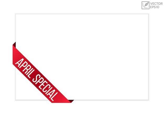 Ilustración vectorial moderna Abril Banner especial Elemento web aislado