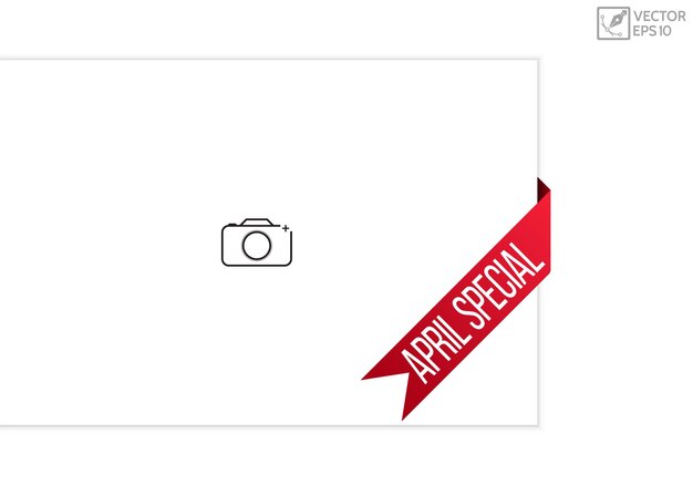 Ilustración vectorial moderna Abril Banner especial Elemento web aislado