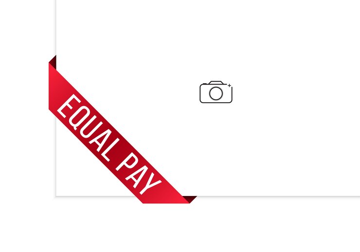 Vector ilustración vectorial moderna banner de igualdad de remuneración elemento web aislado
