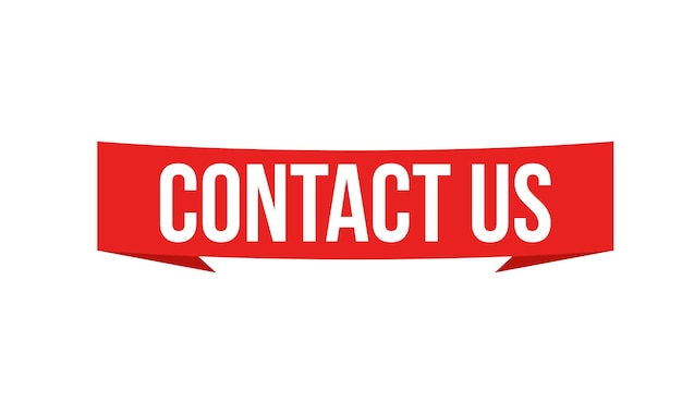 Ilustración vectorial moderna contacto con nosotros banner elemento web aislado