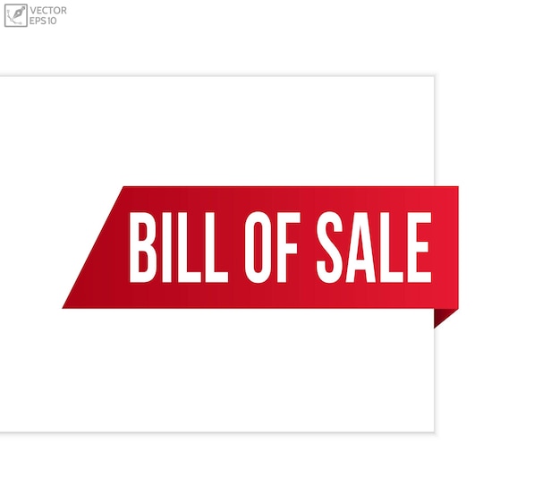 Ilustración vectorial moderna de la factura de venta del estandarte Elemento web aislado