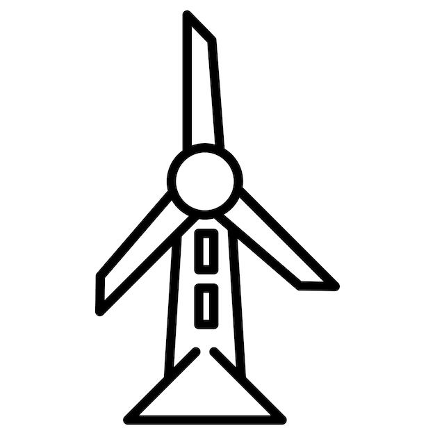 Ilustración vectorial del molino de viento