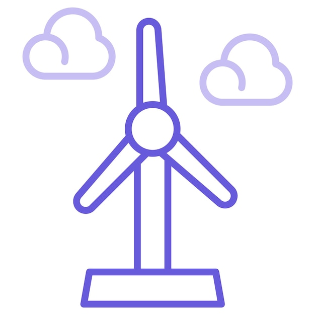 Ilustración vectorial del molino de viento
