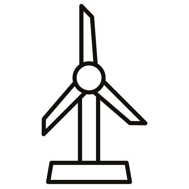 Ilustración vectorial del molino de viento