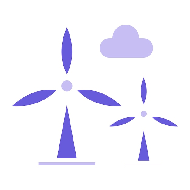 Ilustración vectorial del molino de viento