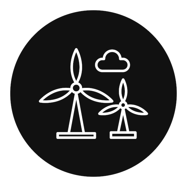 Ilustración vectorial del molino de viento
