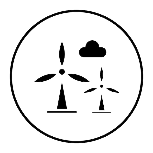 Ilustración vectorial del molino de viento