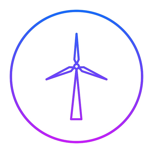 Ilustración vectorial del molino de viento