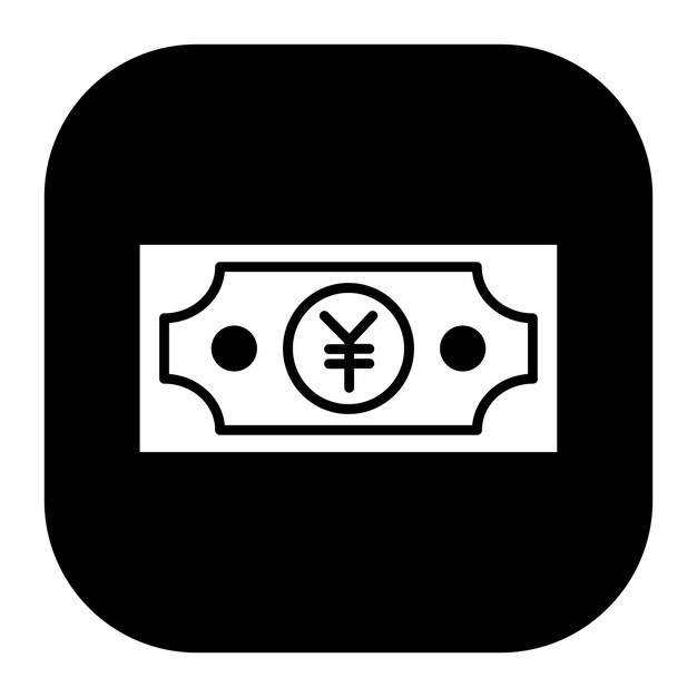 Ilustración vectorial de la moneda del yen