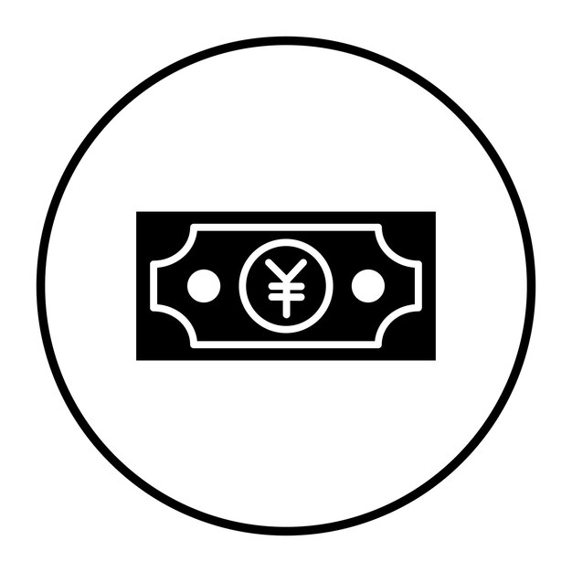 Ilustración vectorial de la moneda del yen
