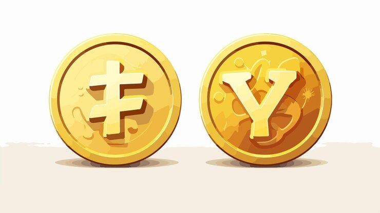 Vector ilustración vectorial de la moneda del yen