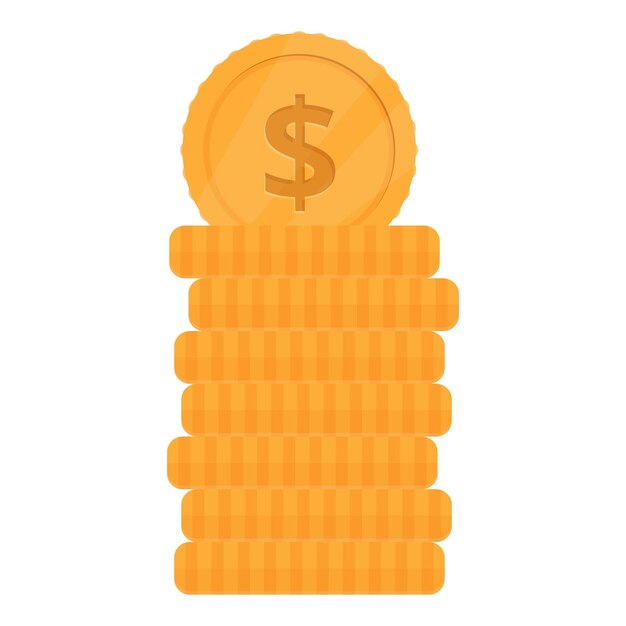 Ilustración vectorial de monedas apiladas