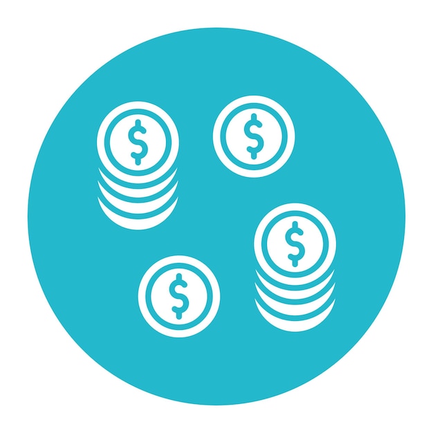 Ilustración vectorial de las monedas