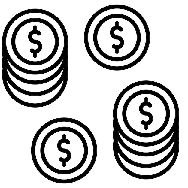 Ilustración vectorial de las monedas