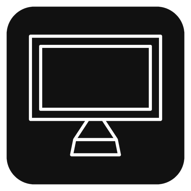 Ilustración vectorial del monitor de TV