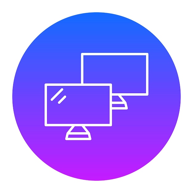 Ilustración vectorial de los monitores