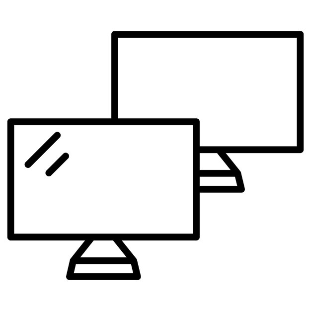 Ilustración vectorial de los monitores