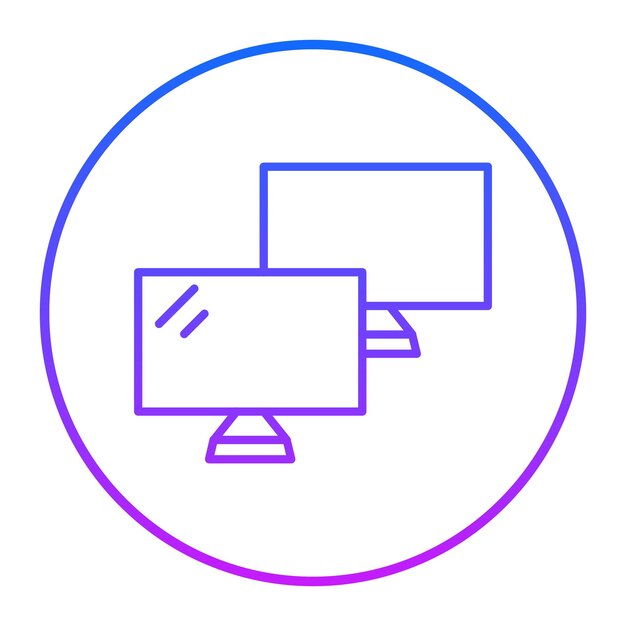 Ilustración vectorial de los monitores