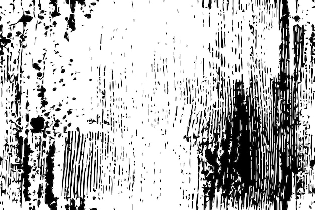Ilustración vectorial de monocromo abstracto de superposición de angustia textura grunge sobre un fondo blanco