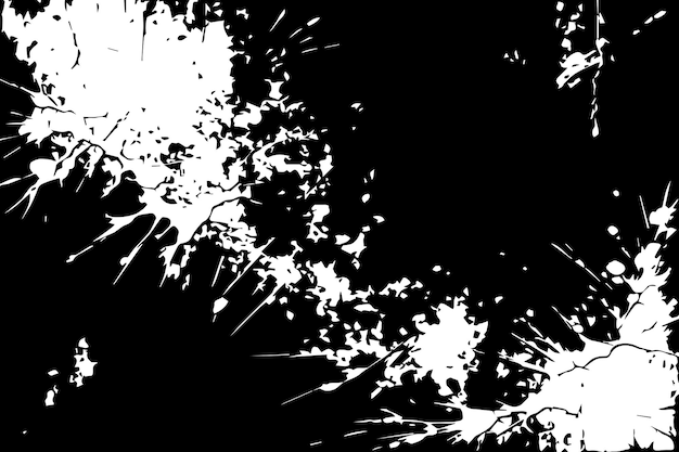Ilustración vectorial de monocromo abstracto de superposición de angustia textura grunge sobre un fondo blanco