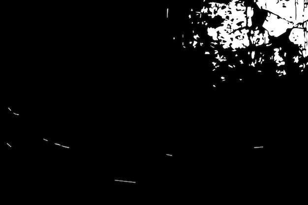 Ilustración vectorial de monocromo abstracto de superposición de angustia textura grunge sobre un fondo blanco