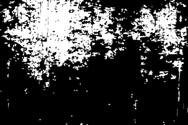 Ilustración vectorial de monocromo abstracto de superposición de angustia textura grunge sobre un fondo blanco
