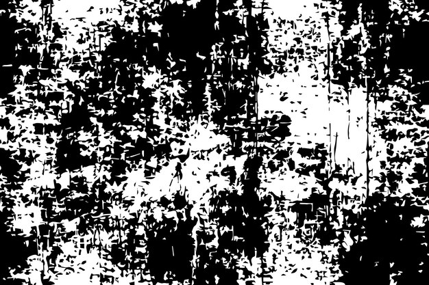 Ilustración vectorial de monocromo abstracto de superposición de angustia textura grunge sobre un fondo blanco