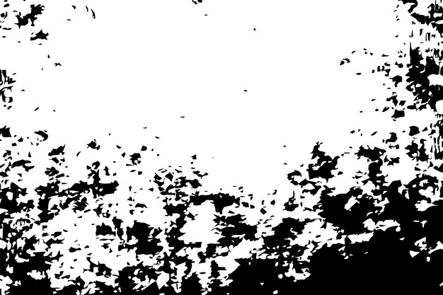 Ilustración vectorial de monocromo abstracto de superposición de angustia textura grunge sobre un fondo blanco