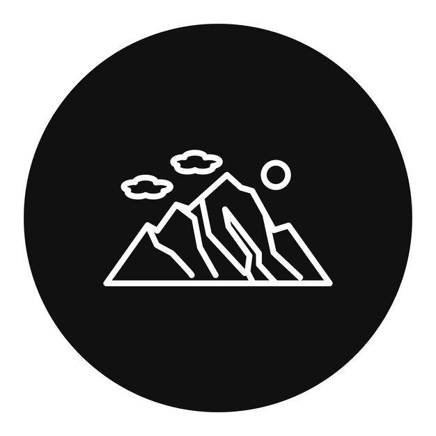 Ilustración vectorial de las montañas
