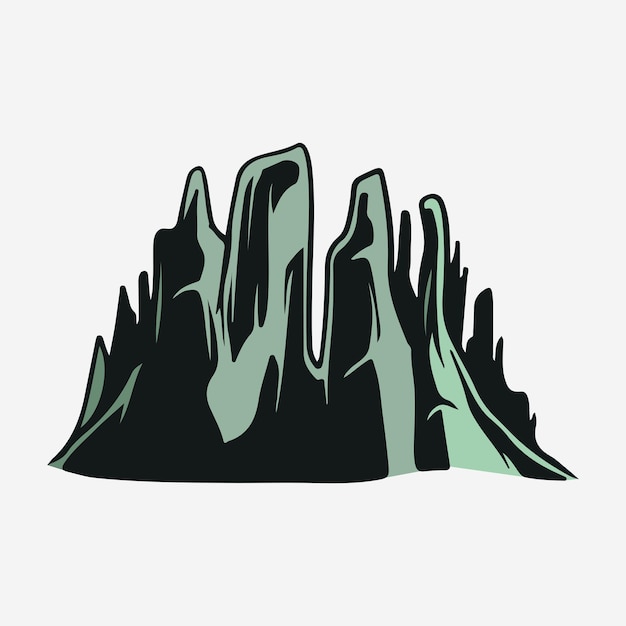 Ilustración vectorial de las montañas