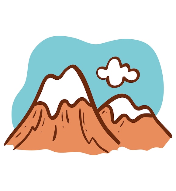 Ilustración vectorial de las montañas