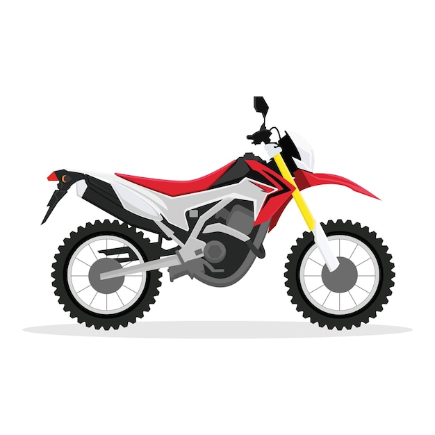 Vector ilustración vectorial de una moto de cross