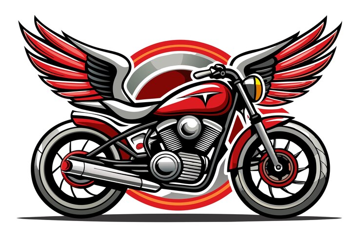 Ilustración vectorial de una motocicleta antigua