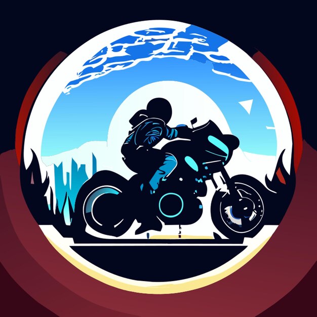 Vector ilustración vectorial de motocicleta y youtube