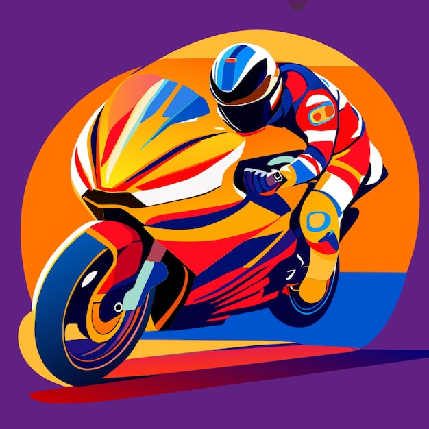 Ilustración vectorial de motocicletas de carreras de 500 cc