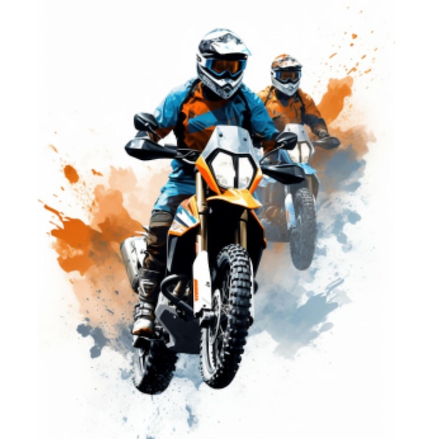 Ilustración vectorial de motocross