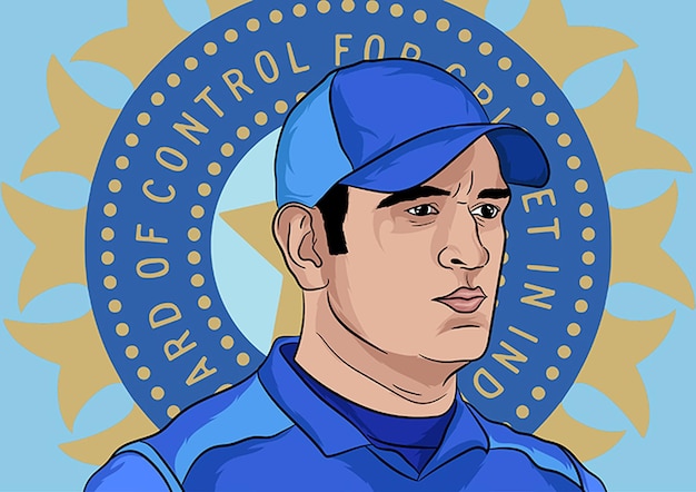 Ilustración vectorial de MSDhoni