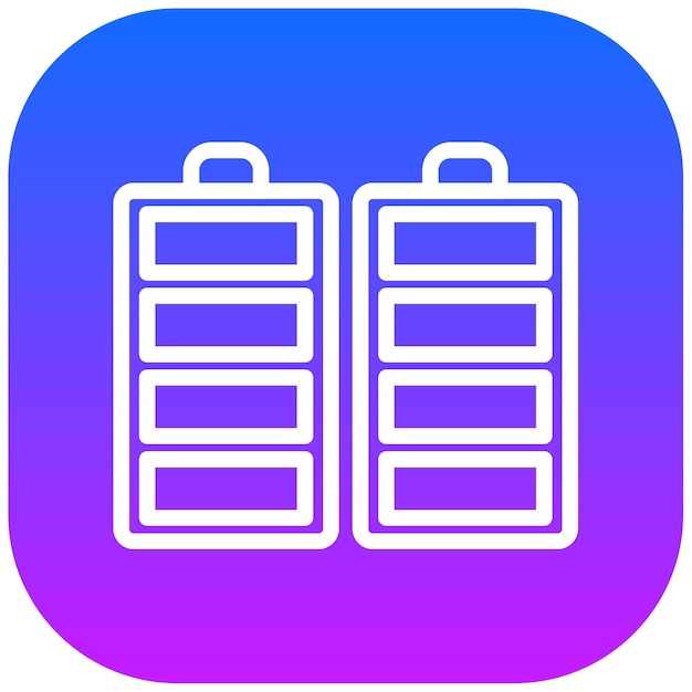 Ilustración vectorial de muchas baterías