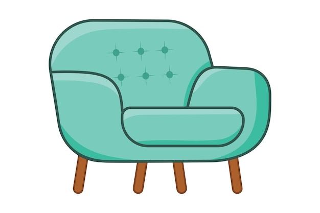 Vector ilustración vectorial de los muebles interiores