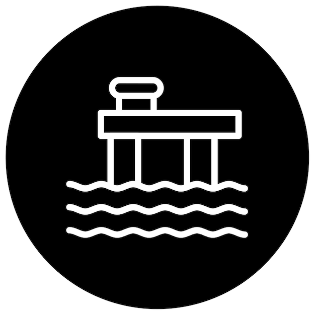 Ilustración vectorial del muelle